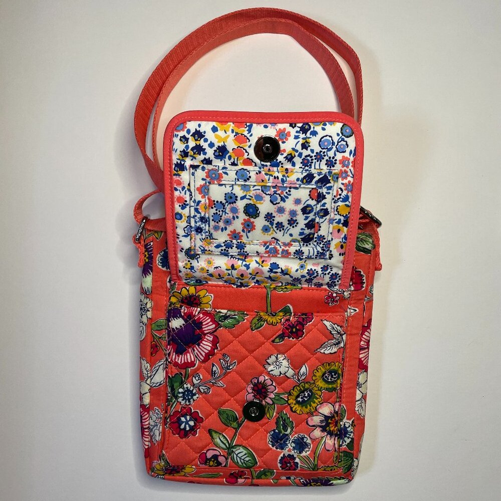 Vera Bradley 7” x 8” Coral Floral Crossbody Bag